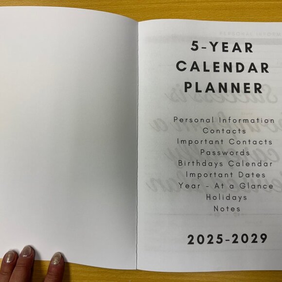 2025-2029 Monthly Planner: 5 year Calendar - 8.5 X 11" - Picture 4 of 5